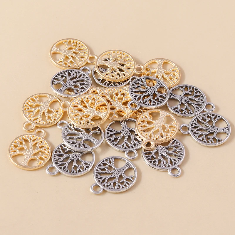 

20pcs Tree Charms Alloy Metal Life Tree Pendants for Bracelets Necklaces Jewelry Making Craft Handmade DIY Accessories