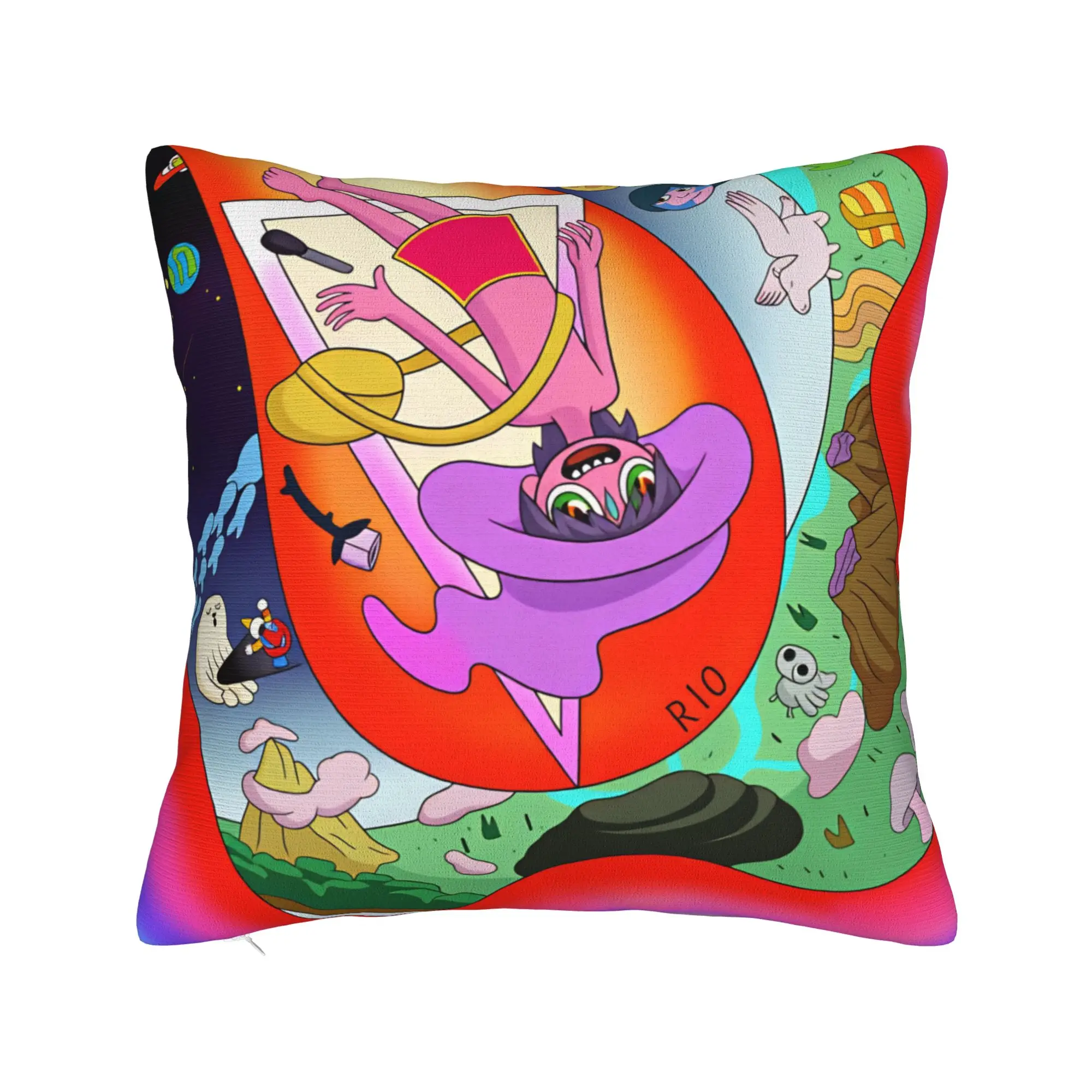 Pillow Case Cartoon M-Midnight Gospel Soft  Pillow Cover For Living Room Sofa Vintage Pillowcases