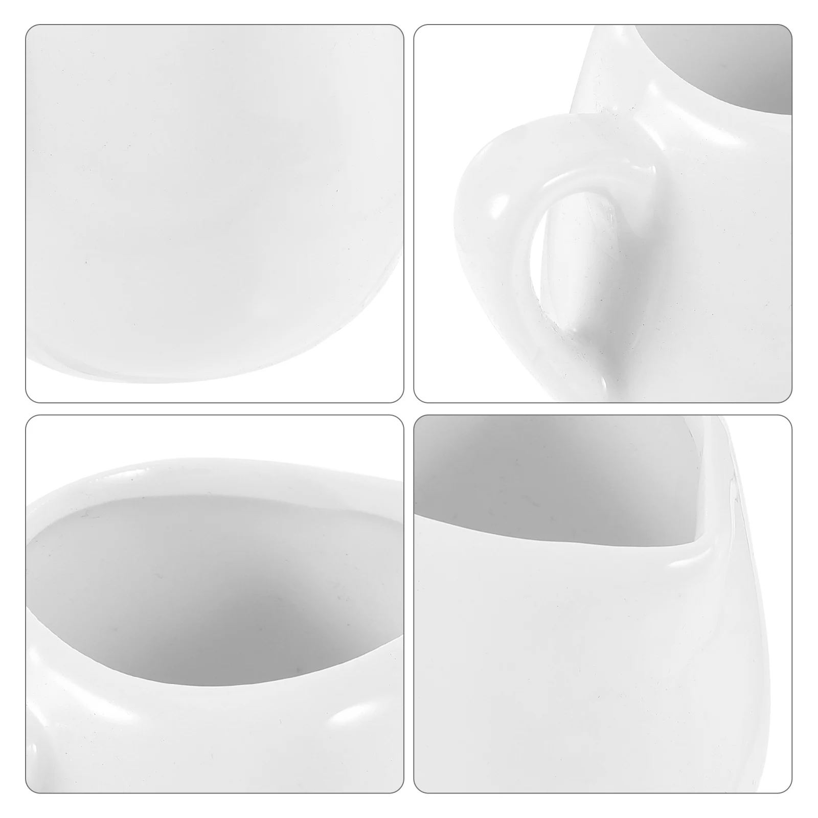 

4pcs Ceramic Condiment Jar Small Milk Pitcher Food-Grade Sauce Syrup Dispenser For Home Coffee Shop Use Multipurpose Creamer