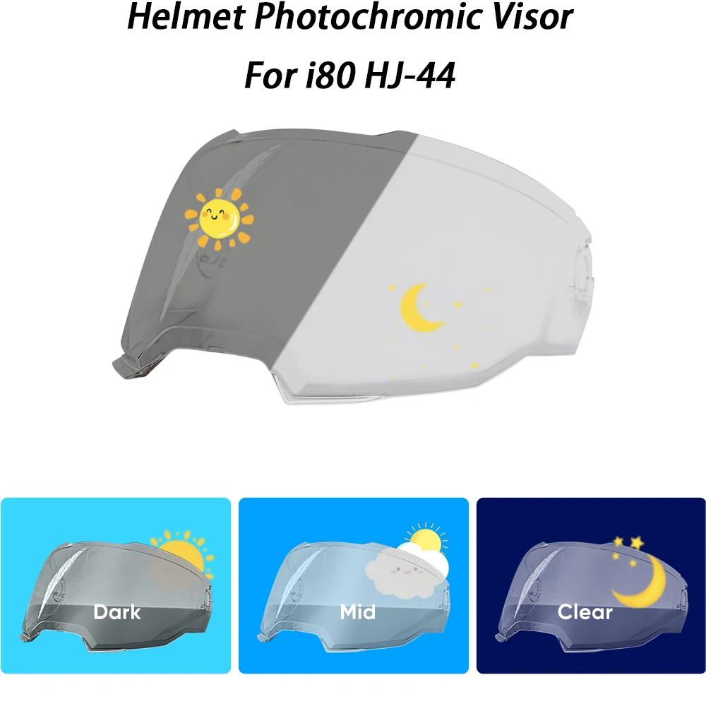 

Motorcycle helmet Photochromic Visor Anti-UV PC visor Lens i80 hromic Smoke Dark Replacement Visor For HJC I80 HJ-44