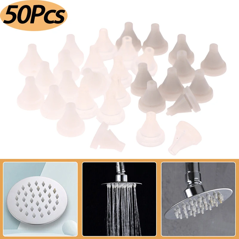 50pcs Rubber Silicone Nozzle Nipple Replacement Part Spray Water Outlet Top Spray Parts Shower Accessories