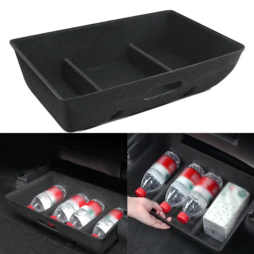 

Автомобильное хранилище для Tesla-Model Y, фетровый органайзер, чехол под сиденьем, скрытый ящик для хранения, АБС-пластик, аксессуары для интерьера