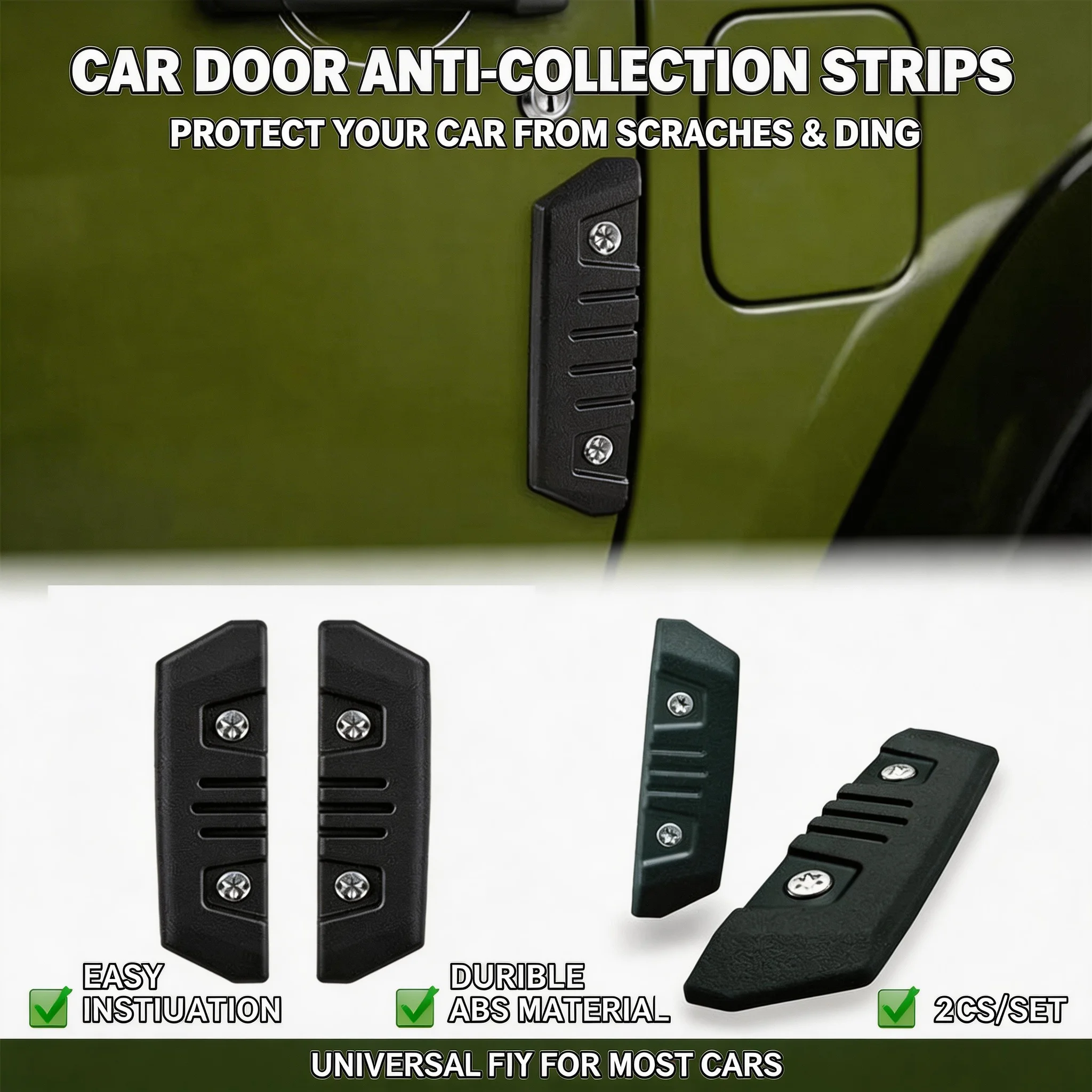 Thickened Car Door Anti Collision Strip Edge Protector Side Body Scratch Resistant Sticker Universal Fit For Car SUV Van Truck