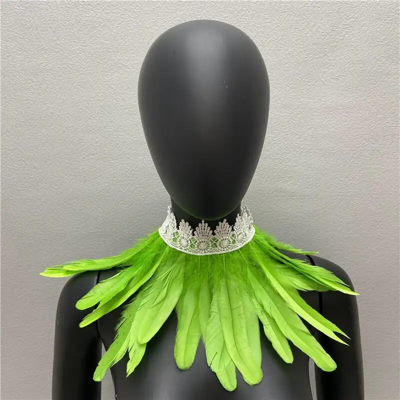 Halloween weißen Schal y2k Pelz Schal Kleid Cape Neck Schals Frau Cosplay Snood Kinder Schals Gothic Style Hochzeits feier Schal – Detail 6