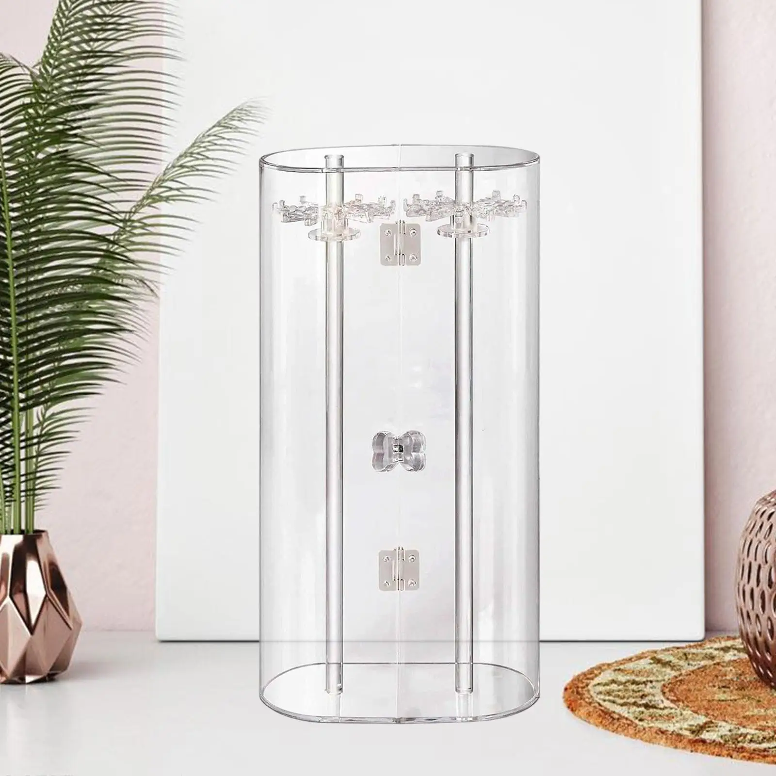 

Clear Necklace Holder Jewelry Holder Dustproof Desktop Multipurpose Rotating