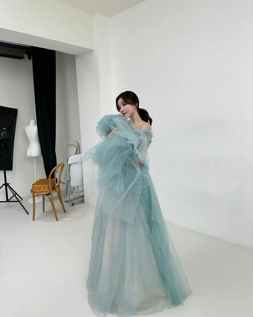 Sondr Brautkleider aus weichem Tüll in Mintgrün, koreanisch, maßgeschneidert, schulterfrei, für Hochzeiten, Druckknöpfe, Empfangskleider 2025,