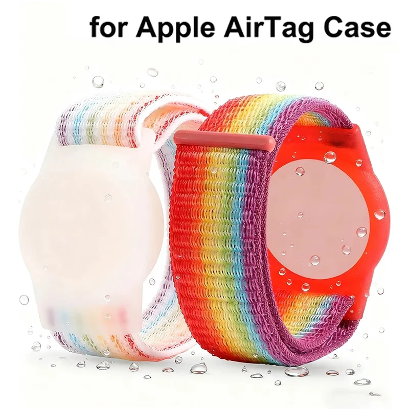 

Nylon Strap For Apple AirTags Locator Replacement Kids Wristband TPU Anti-Scratch Cover Supplies For Airtag GPS Tracker Strap