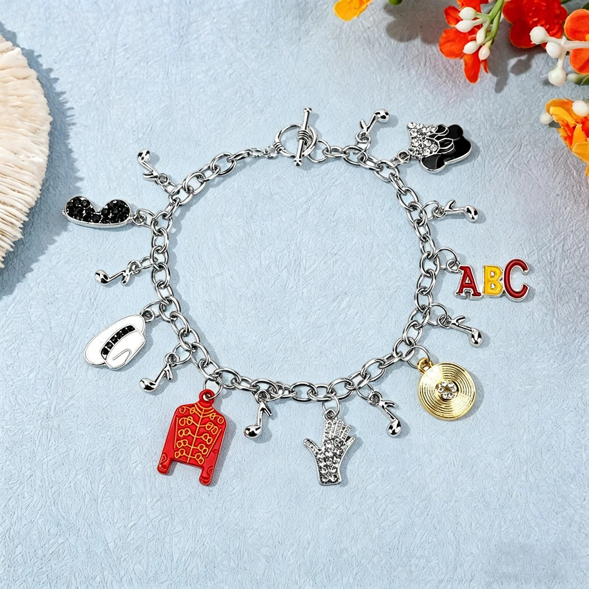 Classic Charm Jackson Music Bracelet Unisex Bracelet Fashion Jewelry Accessories Props Fan Memorial Gift