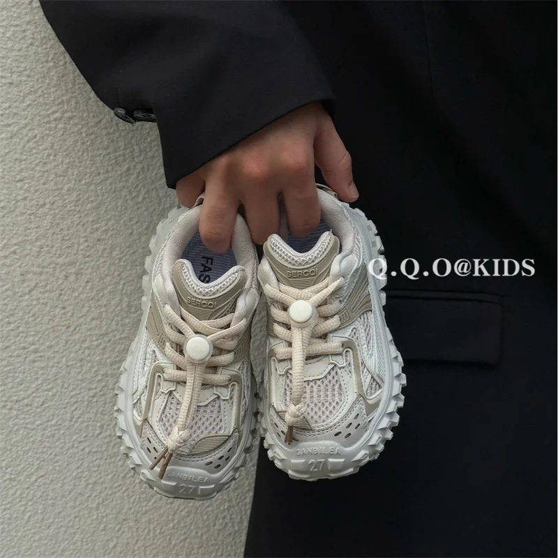 Autumn Non-slip Luxury Designer Children's Thick-soled Tire Shoes Thick-soled Tennis Casual Fashion Running Sneakers