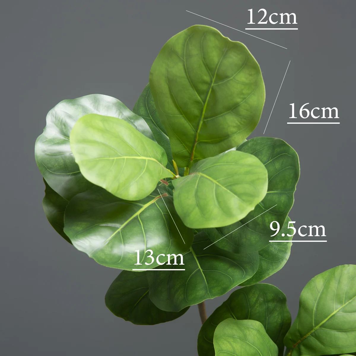 103 cm/132 cm Künstlicher Ficus-Baumzweig, große gefälschte Banyan-Pflanzen, Kunststoff-Gummi-Baumblätter für Zuhause, Garten, Büro, Raumdekoration – Detail 3