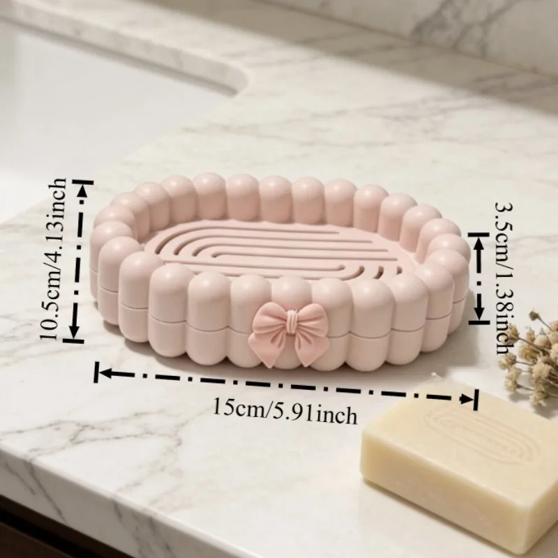 Double Layer Soap Box Large Drainage Soap Holder Household Bathroom Dish Anti-slip Soap Storage Rack for Laundry Room