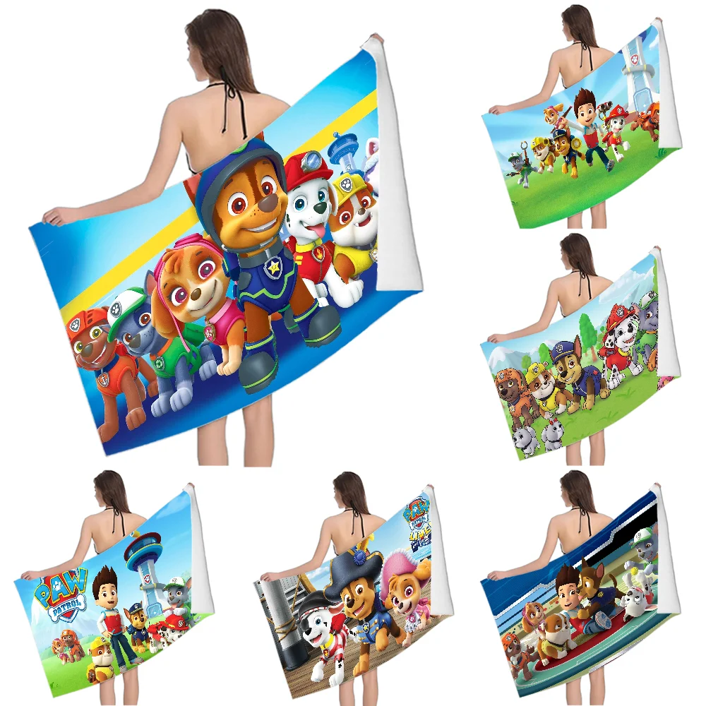 PAW P-Patrol Pups Towel towel pattern beach towel, quick drying and absorbent, The fabric is made of cotton and does not fade