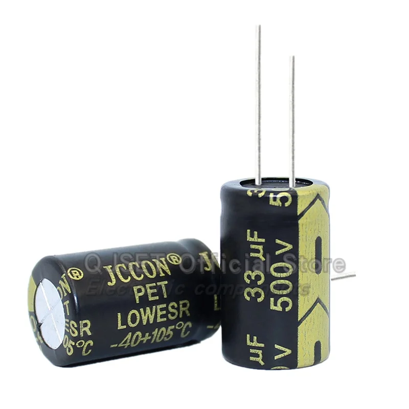 5pcs JCCON Capacitor 500V 33uF 47uF 450V High Frequency Low Resistance Inverter Power Supply Aluminum Electrolytic Capacitor500v