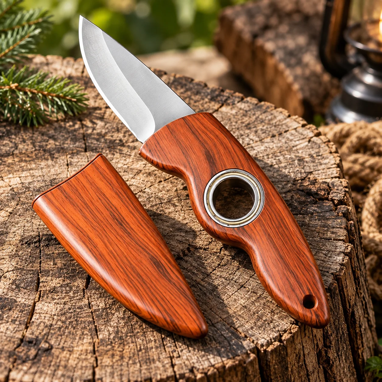 NEW Multi-Function Pocket Knife, Stainless Steel Mini Knife, Bearing 360-Degree Rotation Protective Knife Portable Outdoor Knife