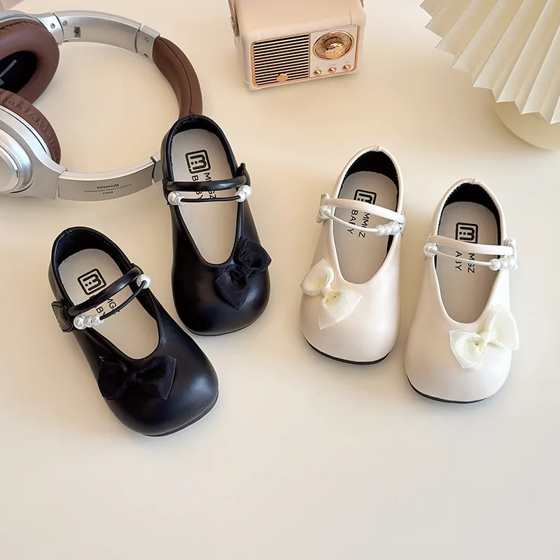 

Fashion Mary Janes Shoes For Baby Butterfly Girls Flats Soft Singe Shoes For Kids Girls PU Leather Shoes