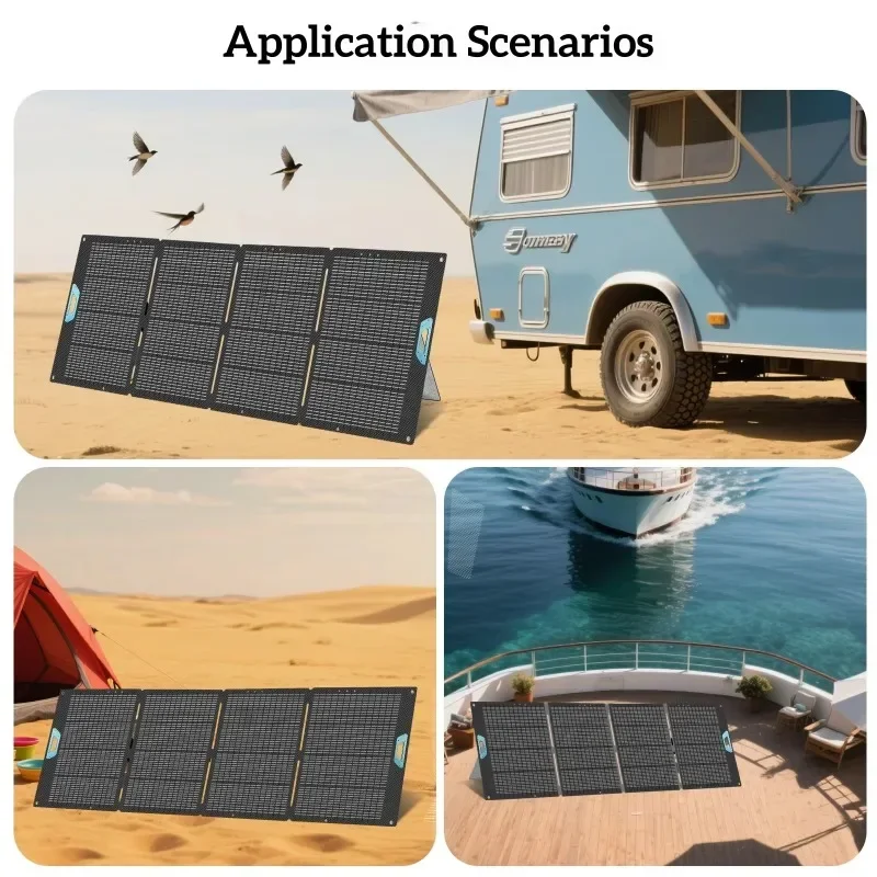 Foldable Portable 400W Solar Panel High Efficiency Waterproof Outdoor Camping Power Station for Rechargeable Batteries