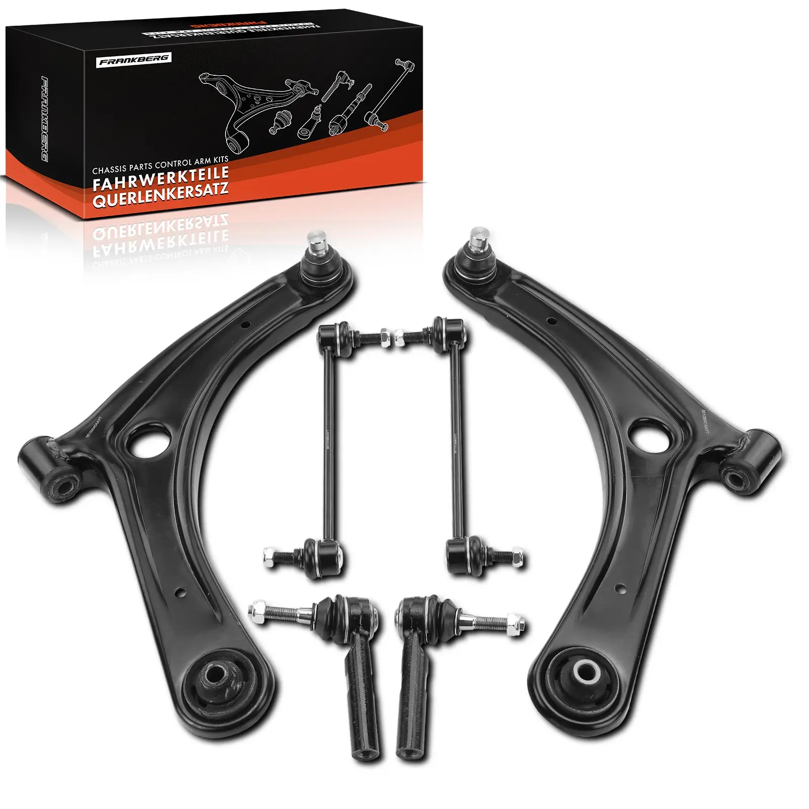 Frankberg 6-delige draagarmset vooras voor Dodge Caliber Jeep Compass Patriot 2006-2017 05105040AI 5105040AA 05105041AI