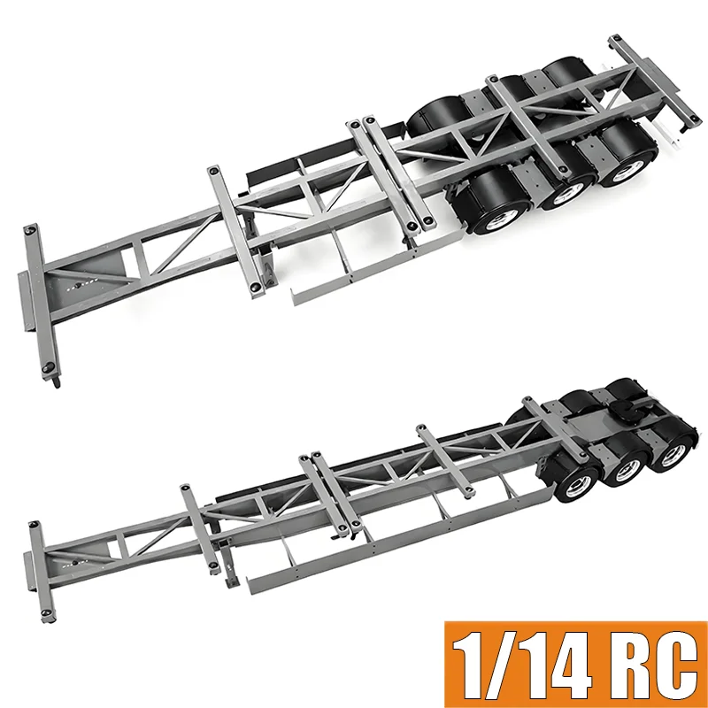 JXmodel Simulation RC Model Double Semi-trailer Decoration for 1/14 RC Truck JXmodel Car