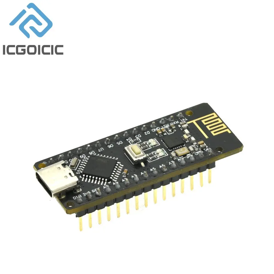 RF-Nano for Arduino Nano V3.0, Micro USB Nano Board ATmega328P QFN32 5V 16M CH340, Integrate NRF24L01+2.4G wireless