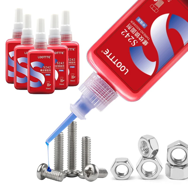 10/50ml Threadlocker High-Temperature Resistant Thread Lock Screw Glues Anaerobic Glue Anti-loose Fastening Sealant
