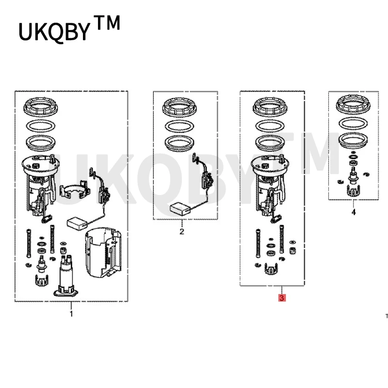 Car Fuel filter 2007-Hon daA CCO RDC ROS STO URS PIR IOR CP1 CP2 Gasoline pump compartment Fuel pump element 17048TA0000