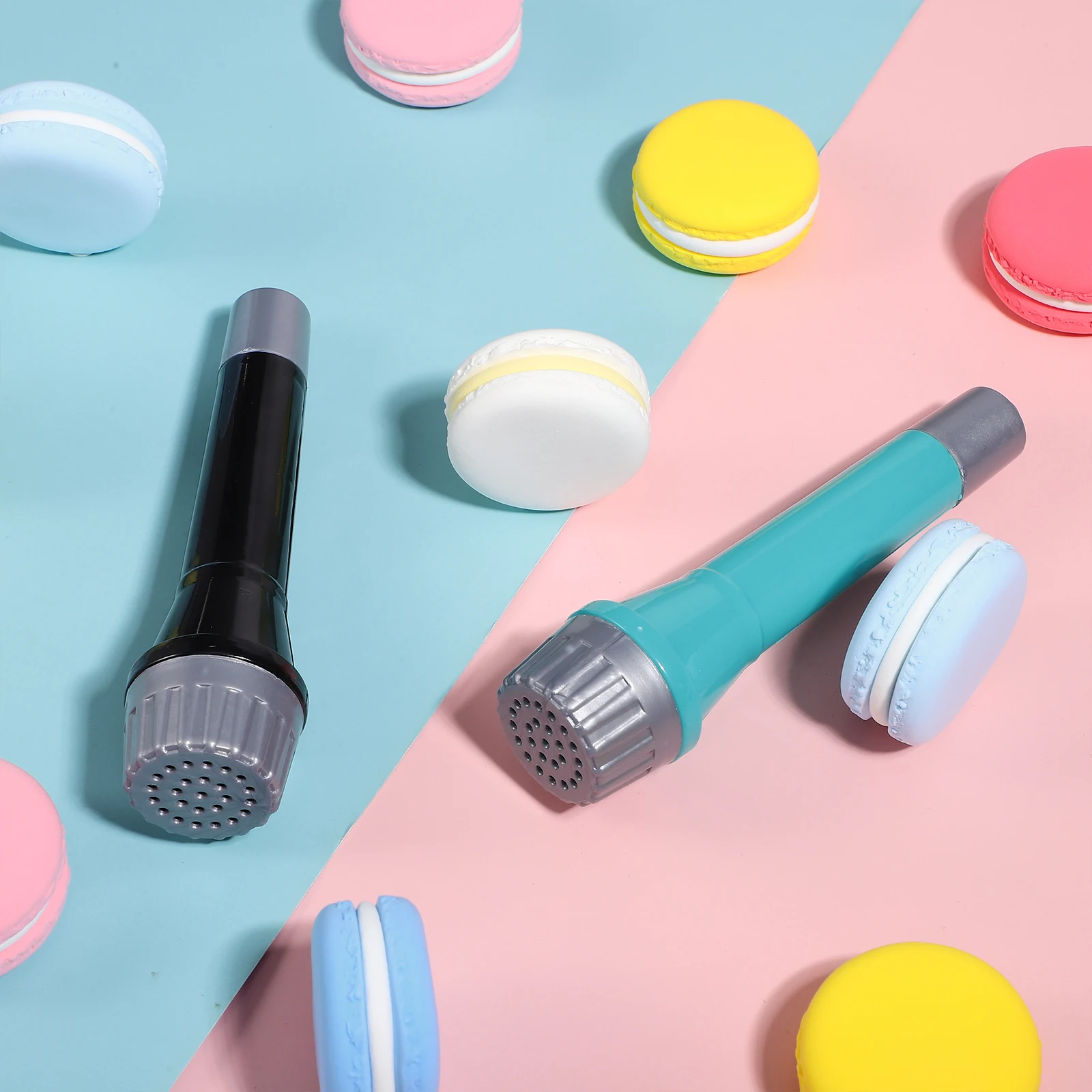 12 stücke Simulierte Kinder Mikrofon Spielzeug Mikrofon Spielzeug Kunststoff Kinder Party Pretend Spielen Bühne Prop Musical Instruments