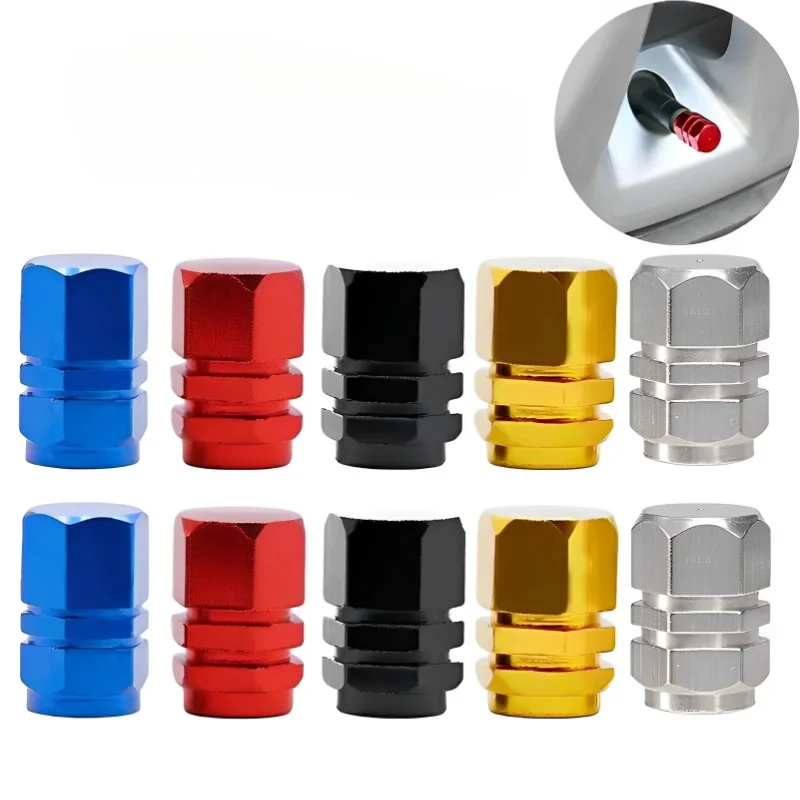 4/10PCS Tire Valve Stem Caps Decorative Tires Accessorie Aluminum Alloy Nipple Wheel Caps For Cars Motor Bicycle Cover Dustproof