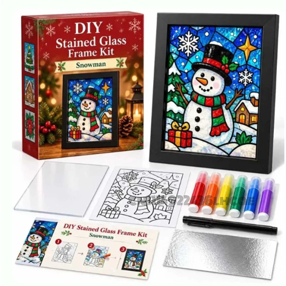 Beginner-Friendly Christmas Stained Glass, Stained Glass DIY Art Kit