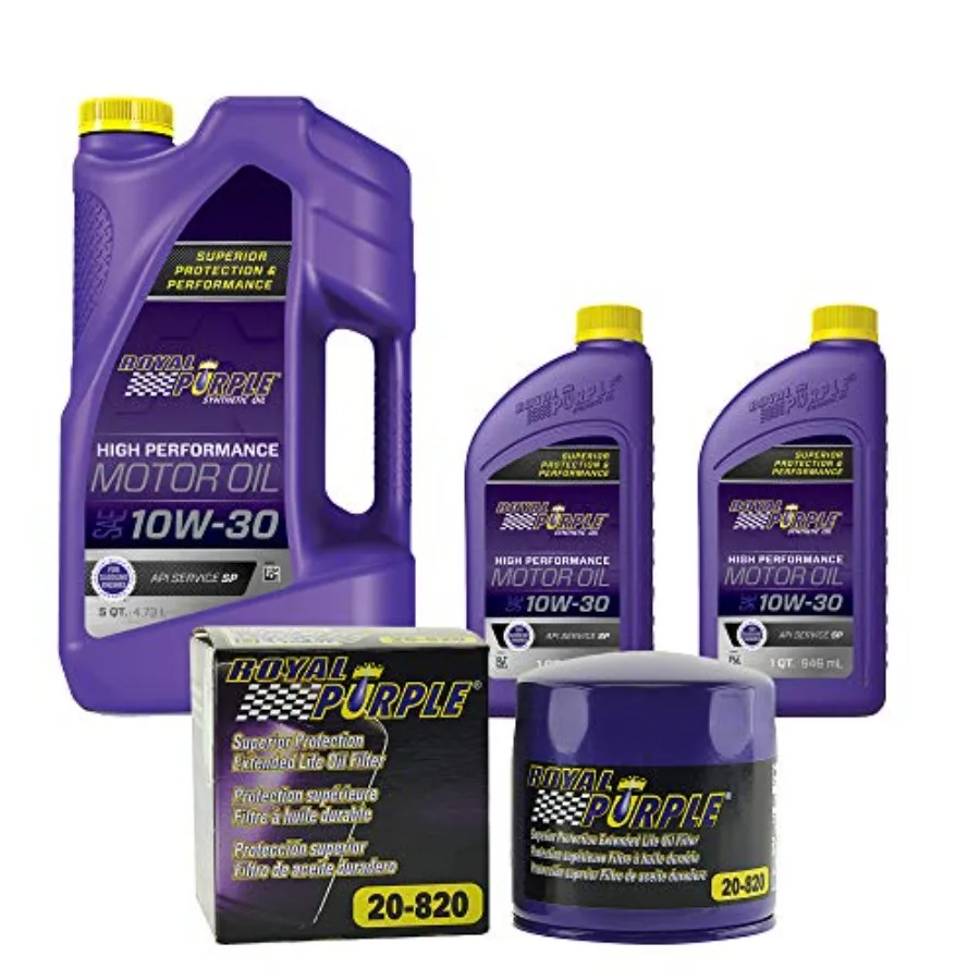 

SAE 10W-30 Synthetic Motor Oil 7 Quarts with 20-820 Extended Life Premium Oil Filter for High-Performance Engines