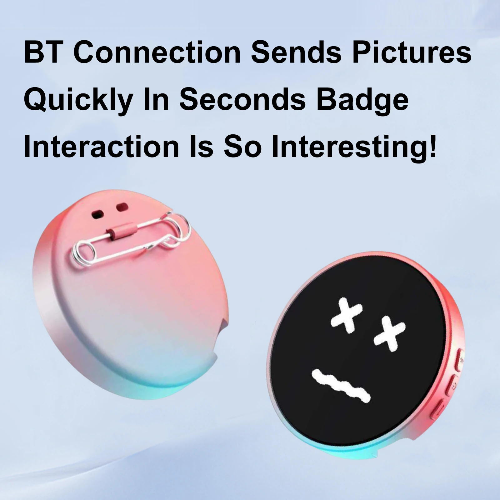 

Электронный аниме-бадж BT5.4 с IPS HD-дисплеем 1,85 дюйма, полноэкранный периферийный бадж, динамический смарт-дисплей, подарок для отаку