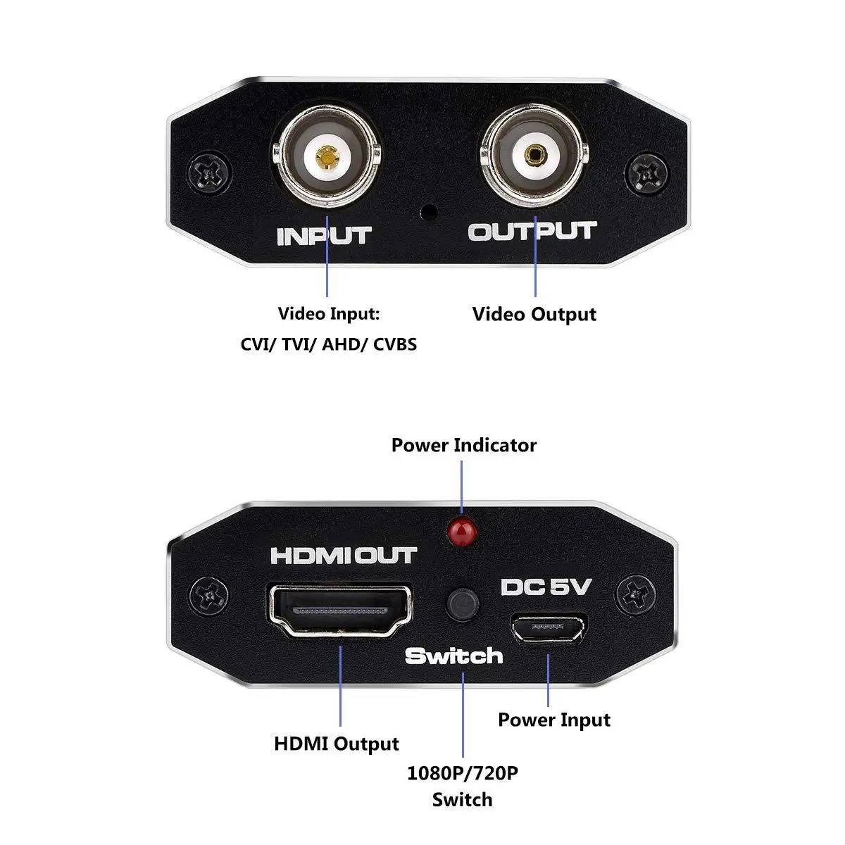 Nuovo Switcher da BNC a HDMI convertitore Video completo da 4K a HDMI a TVI/CVI/AHD/CVBS supporto Ultra HD 4K,3D 1080P, adattatore Audio