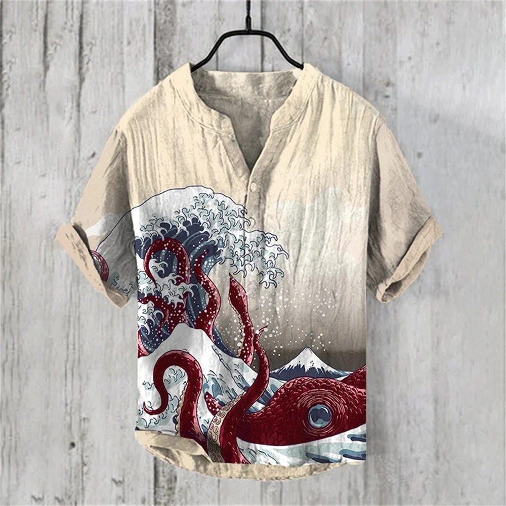 Verão casual masculino manga c - Summer Clothing Men Linen avaliação e preço