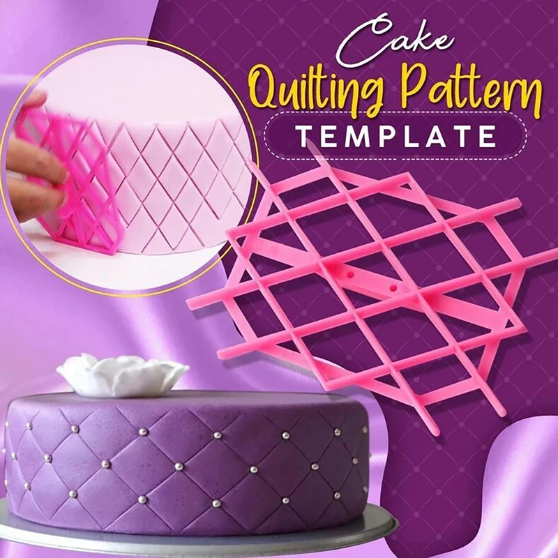 

New Diamond Sugarpaste Gum Icing Baking Quilt Fondant Cake Raft Equipment Tool Embosser Cutter Mould