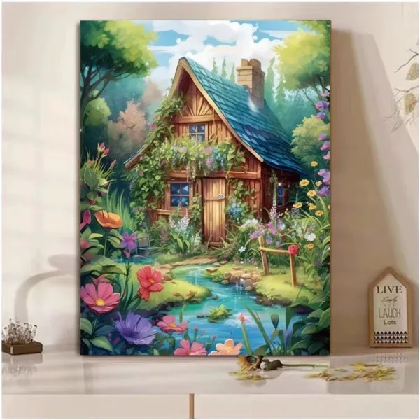 

9ct 60x80cm House Embroidery DIY Chinese Style Printed Kits Cross Stitch Thread Needlework Set Home Decor Crafts New