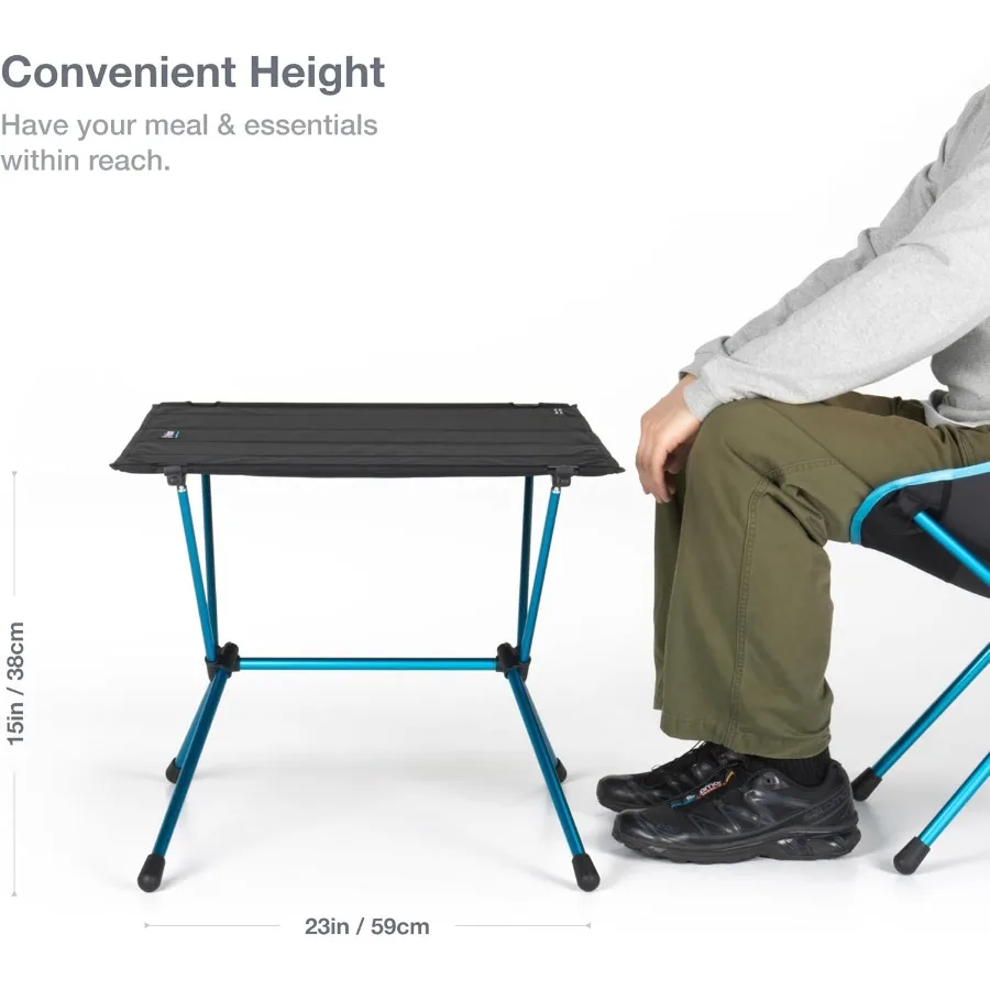 Lightweight Collapsible Outdoor Camping Table for Hiking and Picnics Large 29.5 x 22.5 Inches Durable Hard Top Design in Coyote