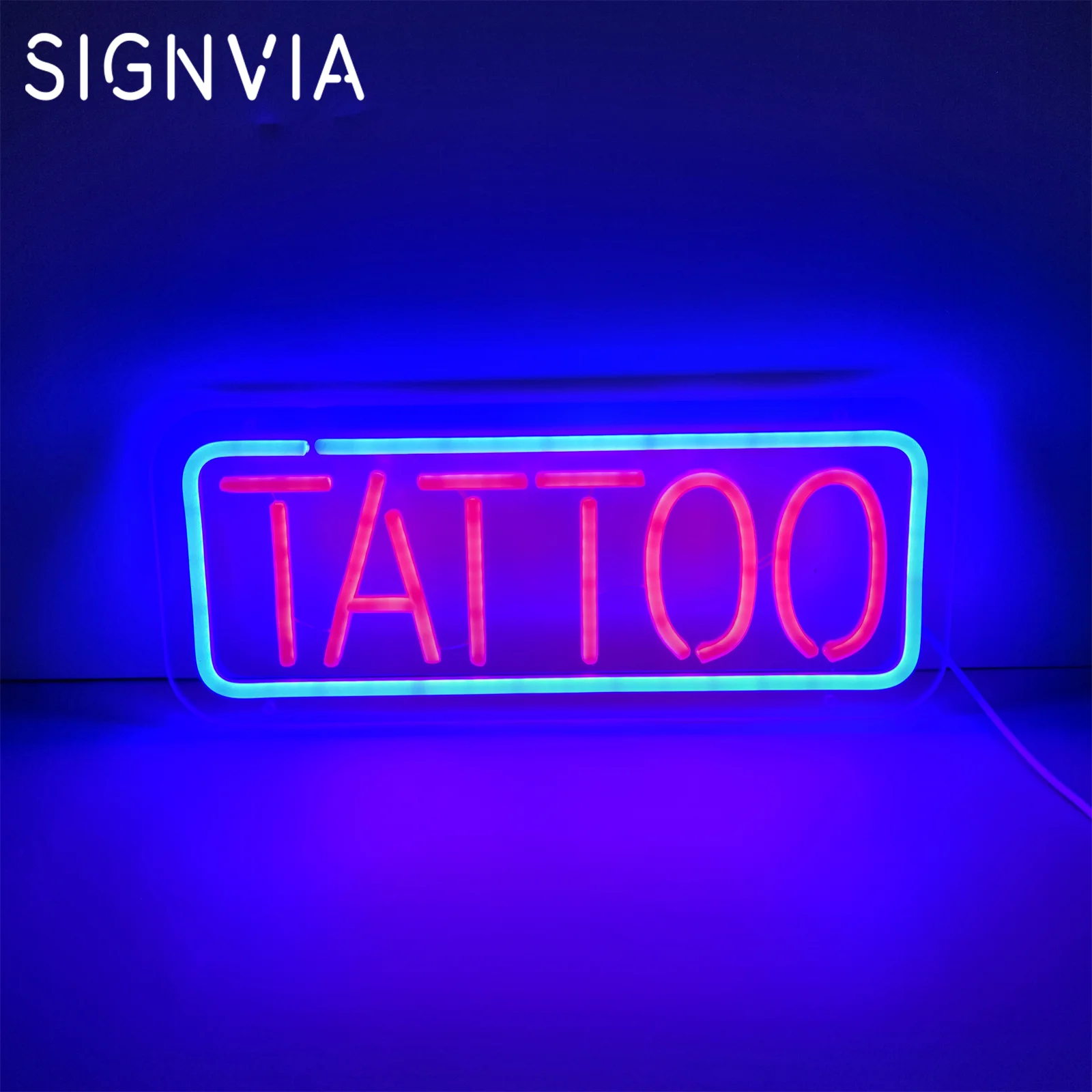 Imagem -03 - Led Neon Sign Light para Tatuagem Lâmpada de Neon Aberta Estúdio Estético Decoração do Quarto Parede Pub Noite Letras