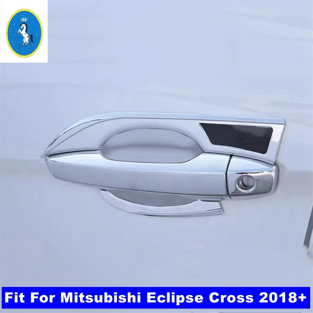 

Car Door Handle Bowl Catch Cover Protection Trim Sticker For Mitsubishi Eclipse Cross 2018 - 2022 Carbon Fiber Look Accessories