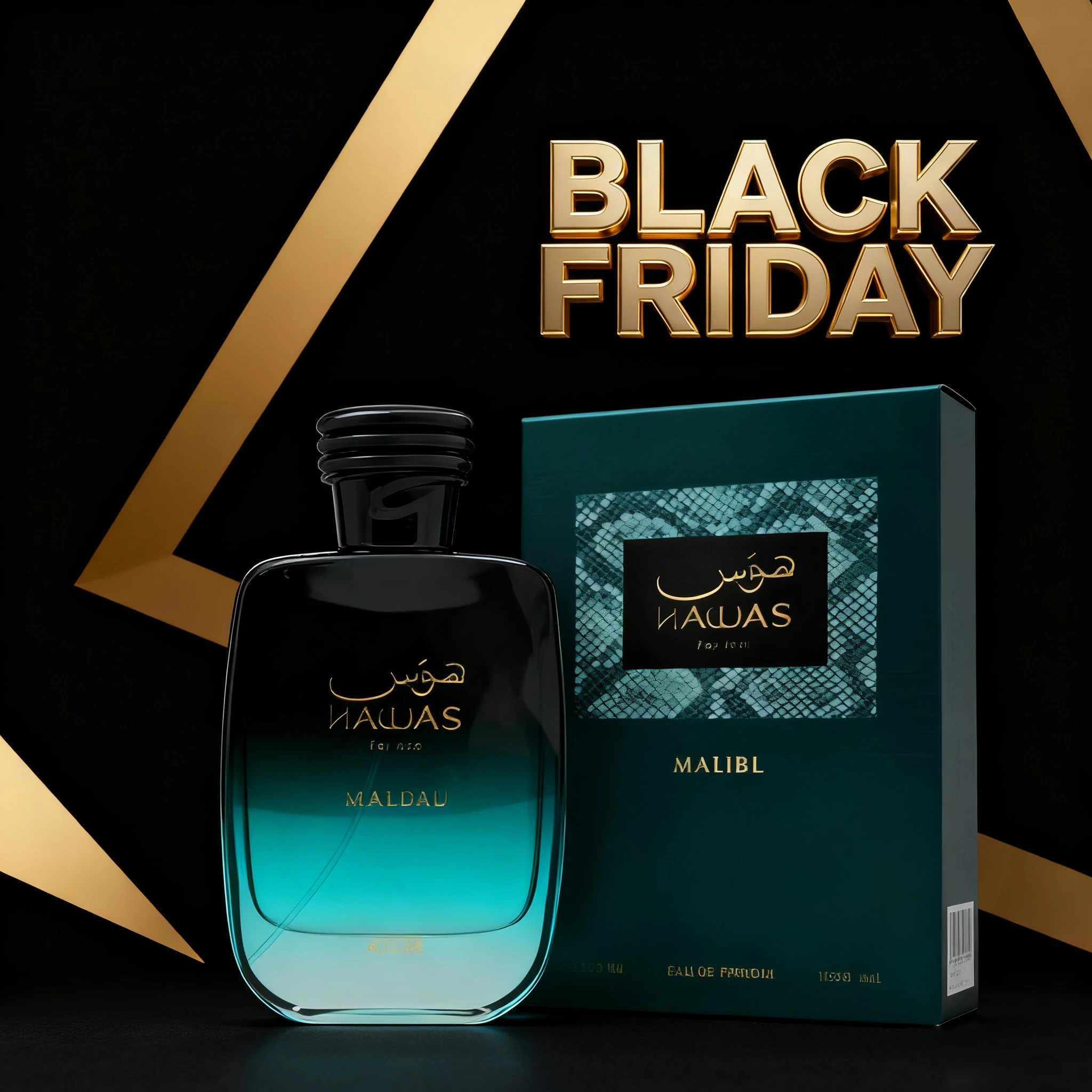 رذاذ Rasasi Hawas Malibu Mens-3.38oz EDP، عطر يدوم طويلاً، هدية مثالية للعطلات