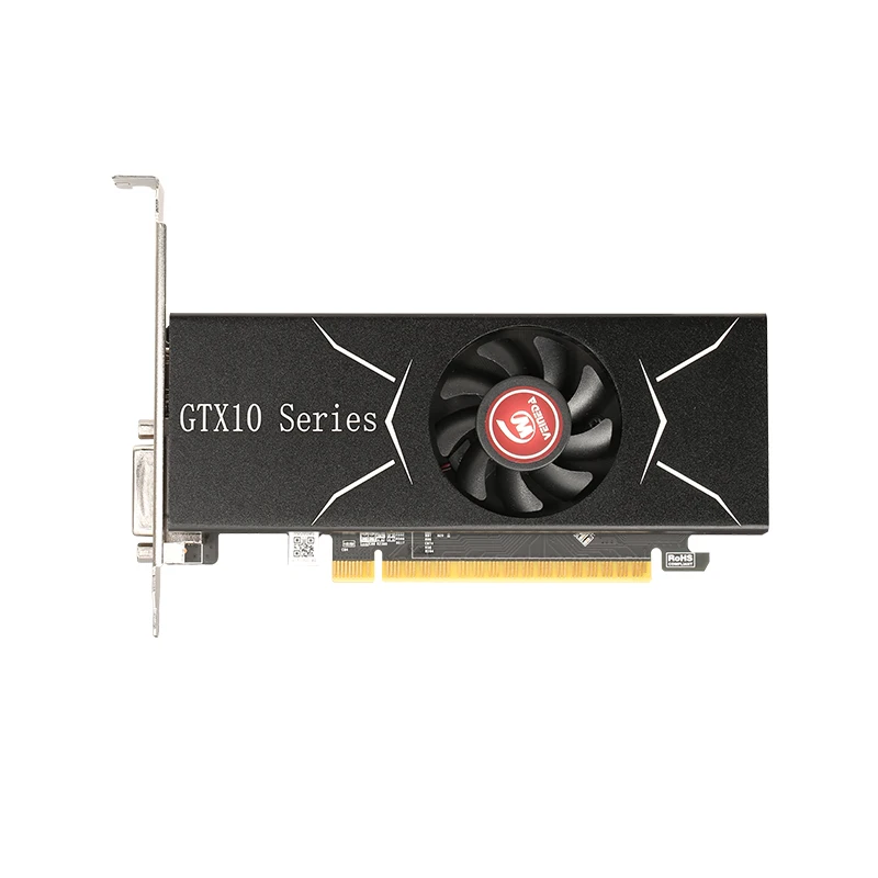 VEINEDA Videokaart voor Computer Grafische Kaart Low Profile PCI-E GTX 1050Ti GPU 4G DDR5 voor nVIDIA Geforce Game LP kaart