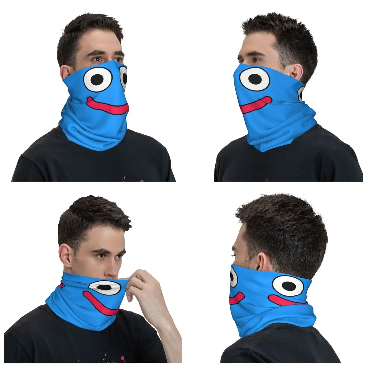 Dragon Quest Cute Slime Bandana Neck Cover Printed Game Mask Scarf Warm Balaclava Hiking Unisex Adult Winter