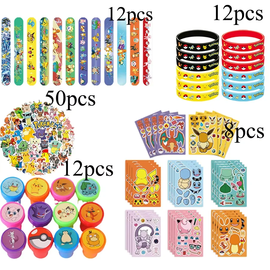 Pokémon thema feestfavoren: polsbandjes, stickers, ballonnen, cadeautjes, goodiebag vullers, verjaardagsdecoratie
