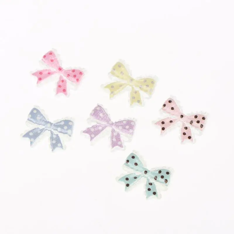 10Pcs Small Dot Bowknot Charm Planar Resin Patch Handmade DIY Hairpin Earrings Neckalce Jewelry Making Accessories