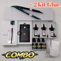 V-Light Technology Hair Extension Machine white Hair Extension Tools Kit Set with V light Hair extension glue