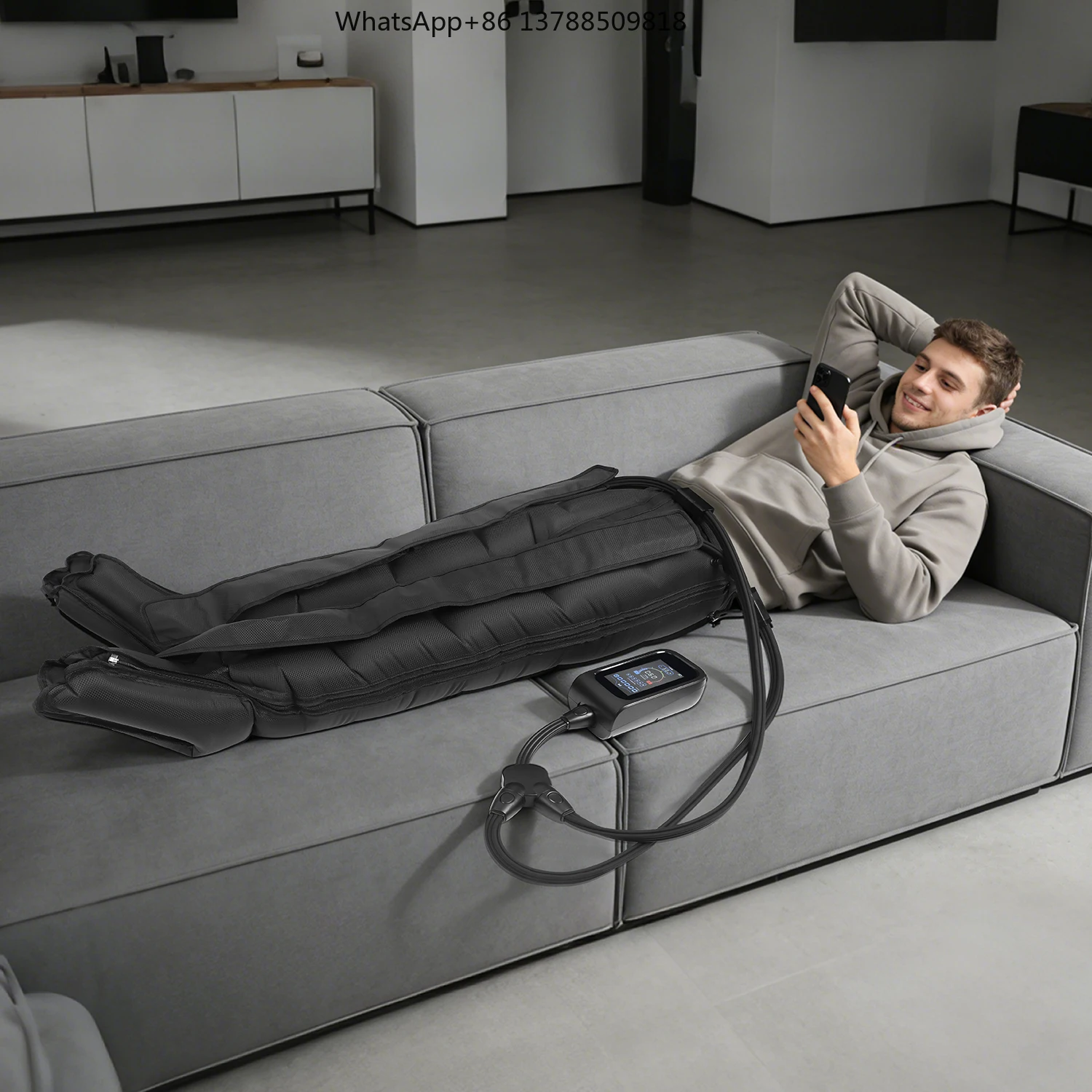 

Built-in Battery Leg Air Therapy Pump 8 Air Bag Recovery Air Compression Pants for Full Leg Massage for Sales