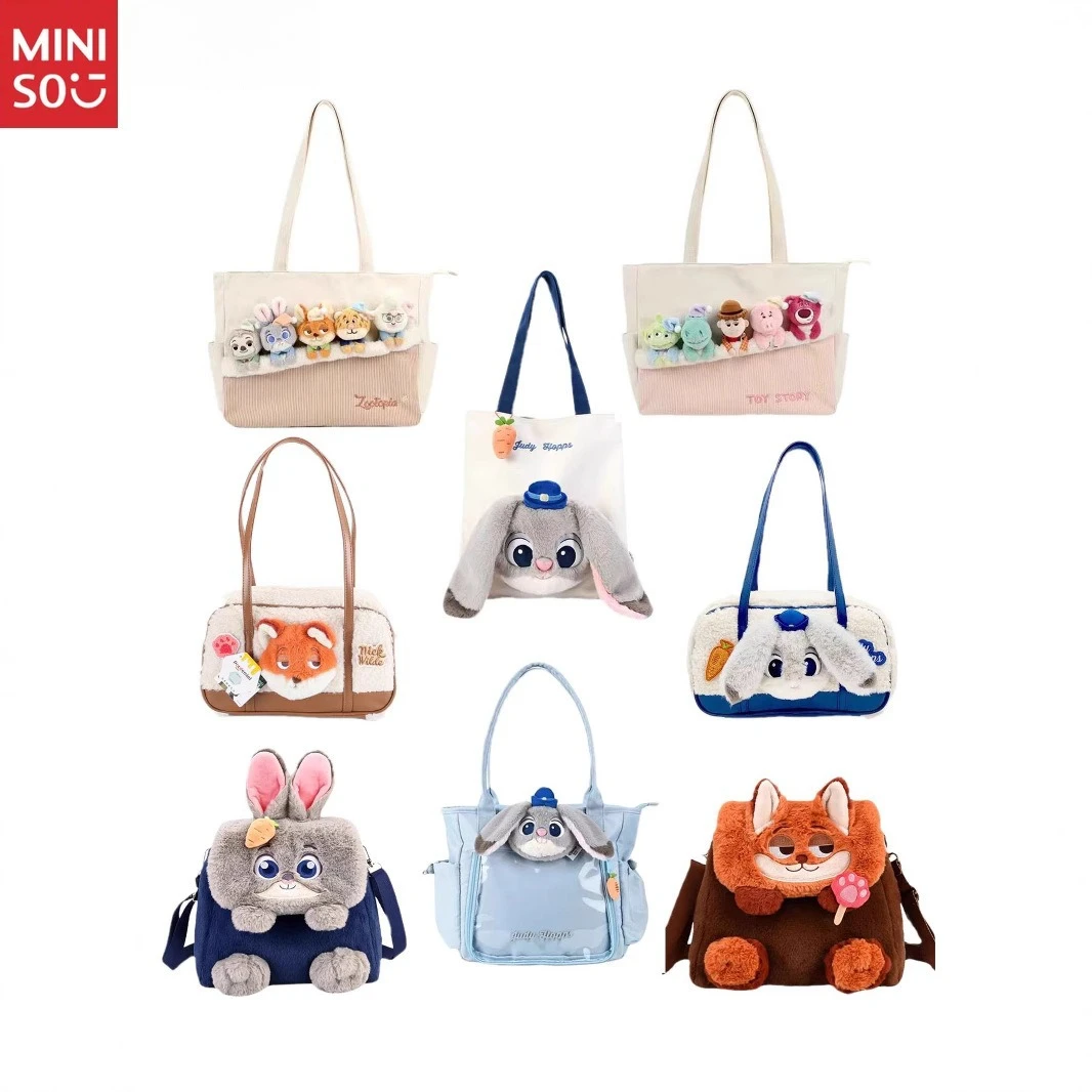 Disney Judy Nick Plush Bag, Stitch & Lotso Bear Backpack Crossbody Shoulder Bag