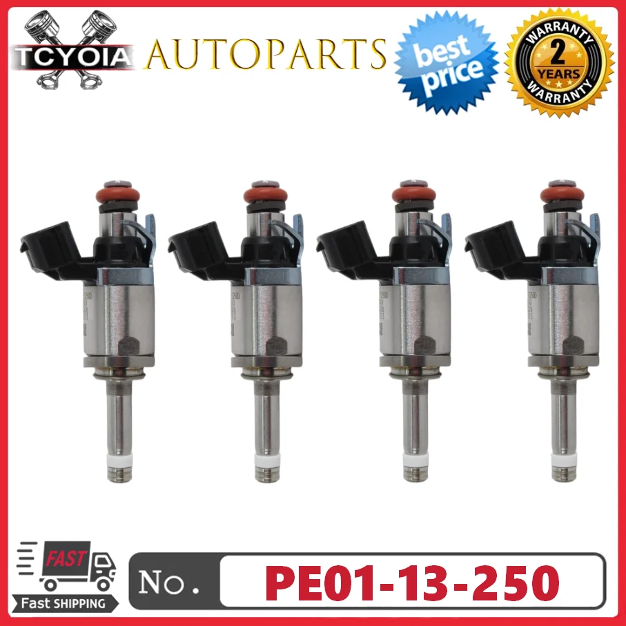 

4pcs PE01-13-250 PE0113250 Fuel Injectors For Mazda 3 2012-2018 CX-3 2016-2018 CX-5 2013-2016 MX-5 2016-2018 2.0L L4
