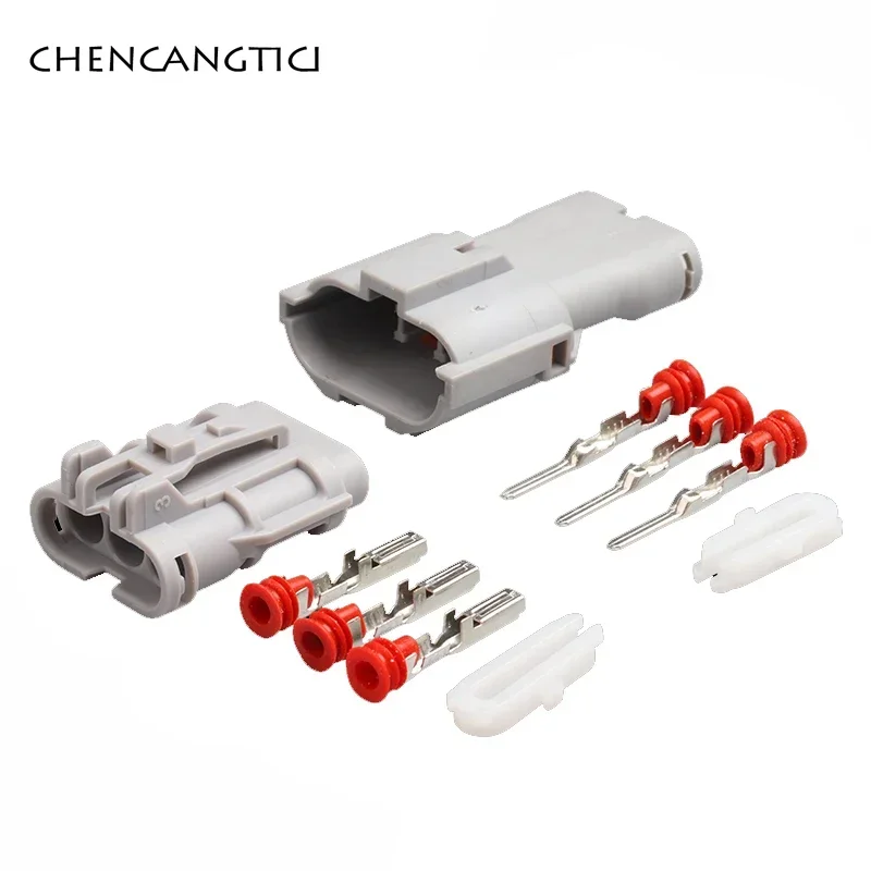 

1 Set 3 Pin Ket Waterproof Electrical Cable Connector Auto Male Female Engine Harness Wire Plug Socket 7123-7434-40 7222-7434-40