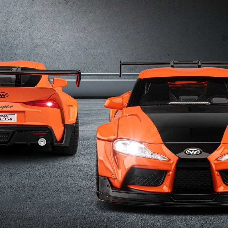 محاكاة 1:22 سوبرا سبيكة سيارة رياضية كلاسيكية نموذج دييكاست لعبة أطفال مركبة هدية عيد ميلاد مجموعة مصغرة Voiture #5