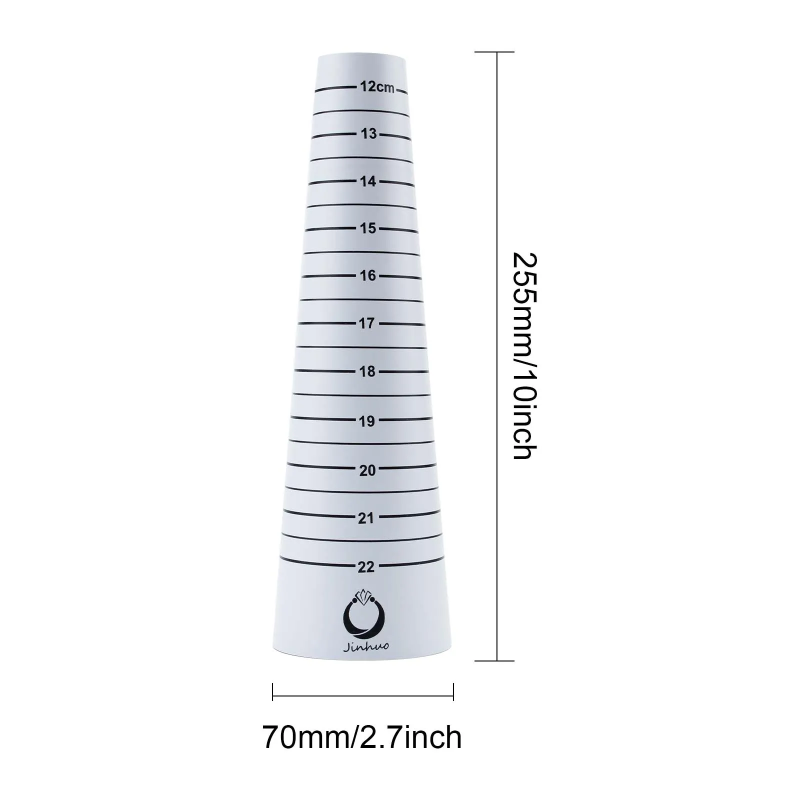 Inner Circumference Measuring Tool, Pulseira Tamanho do Anel Medidor para DIY Jóias, 12-22cm