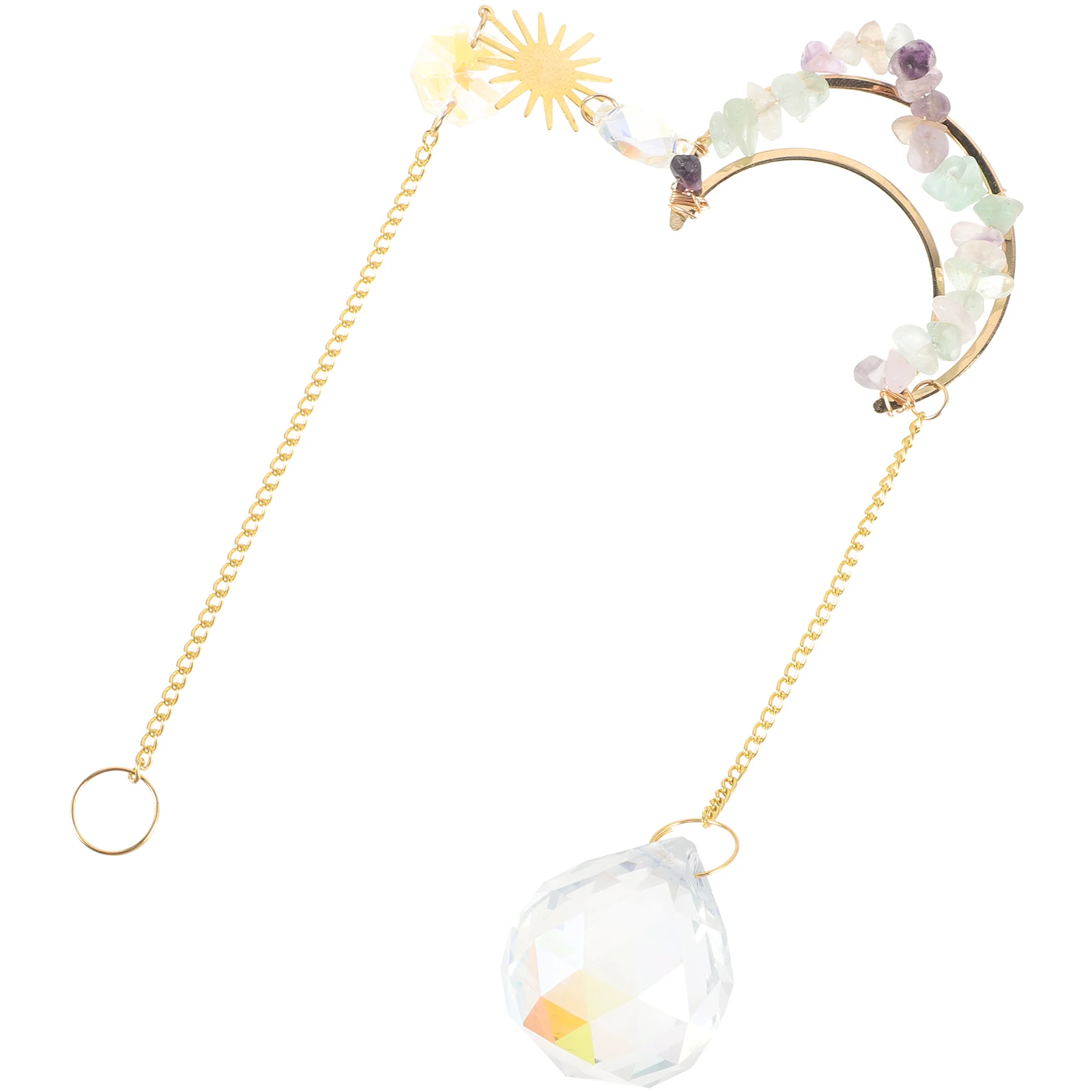 

Amethyst Wind Crystal Sun Catcher Hanging Sun Catchers With Crystals Decor Rainbow Suncatcher Home Office Gift Solar Lighting